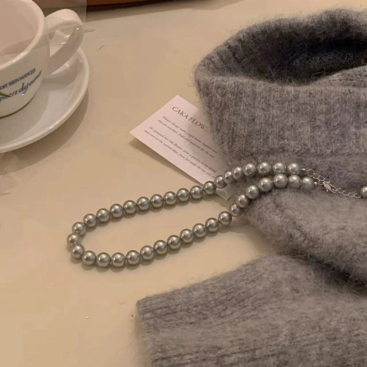 Women's Pearl High-grade Temperament Wild Sweater Chain Necklaces