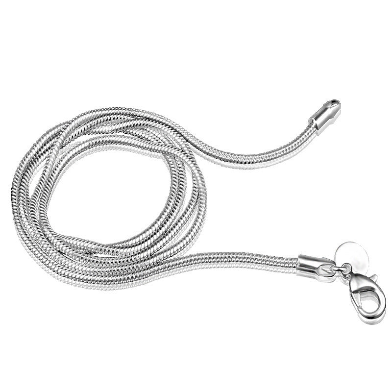 Snake Chain Bones Sier Plated Choker Necklaces