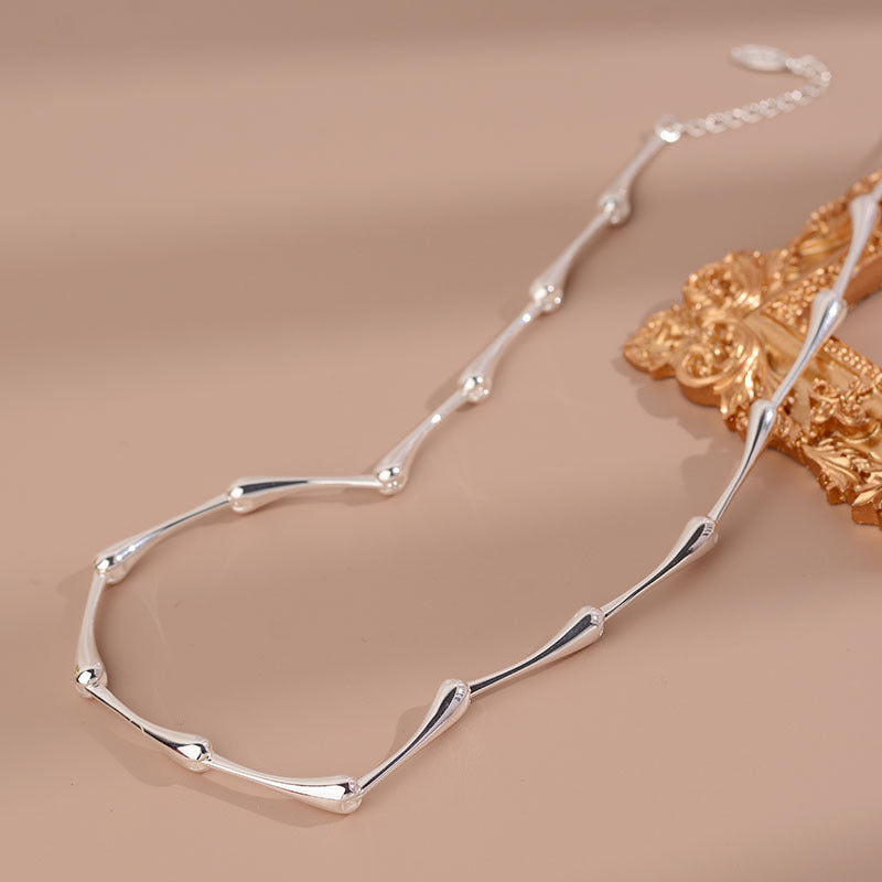 Women's Bamboo Chain Affordable Luxury Style Clavicle French Simple Temperament Necklaces
