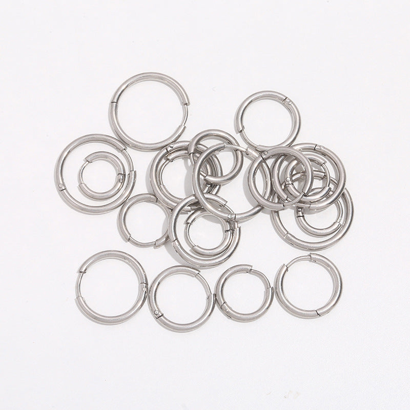 Classic Round Stainless Steel Wire Clip Eardrop Ear Buckle