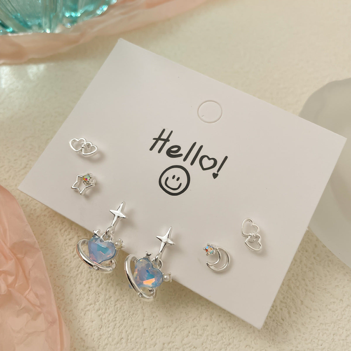 Sweet Cool Style Fairy Butterfly Combination Exquisite Earrings