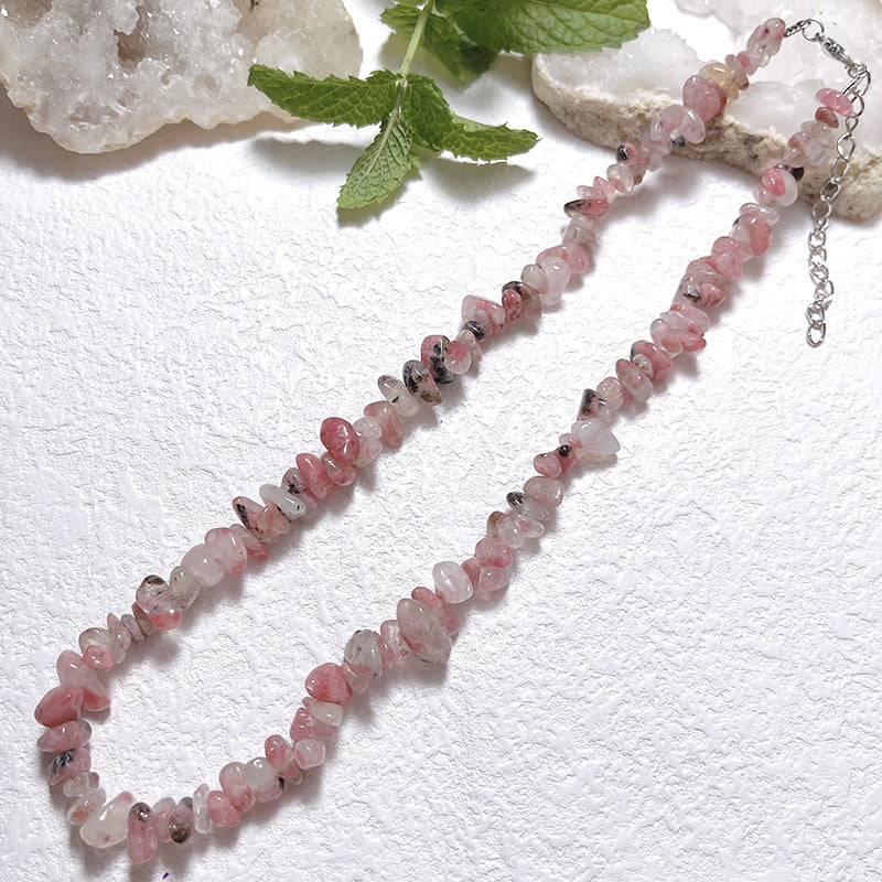 Gravel Style Neck Chain Bohemian Agate Necklaces