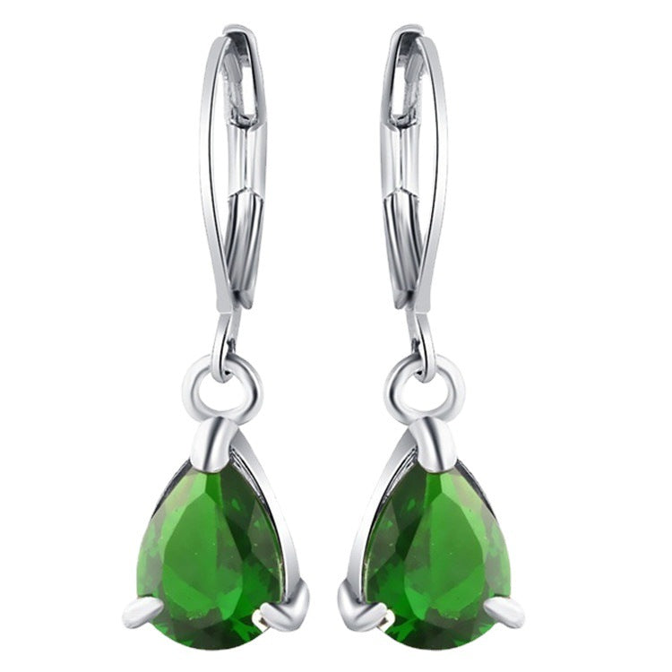 Women's Ear Inlaid Pink Zircon For Earrings