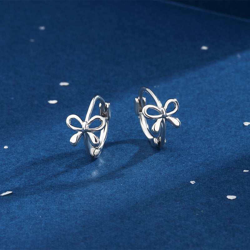 Women's Bow Ear Clip Simple Cold Style Exquisite Hollow Earrings