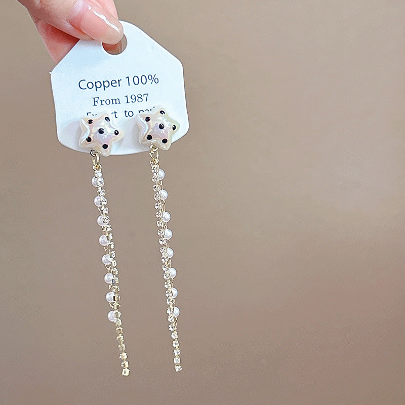Women's Round Beads Bow Love Heart Simple Sweet Earrings