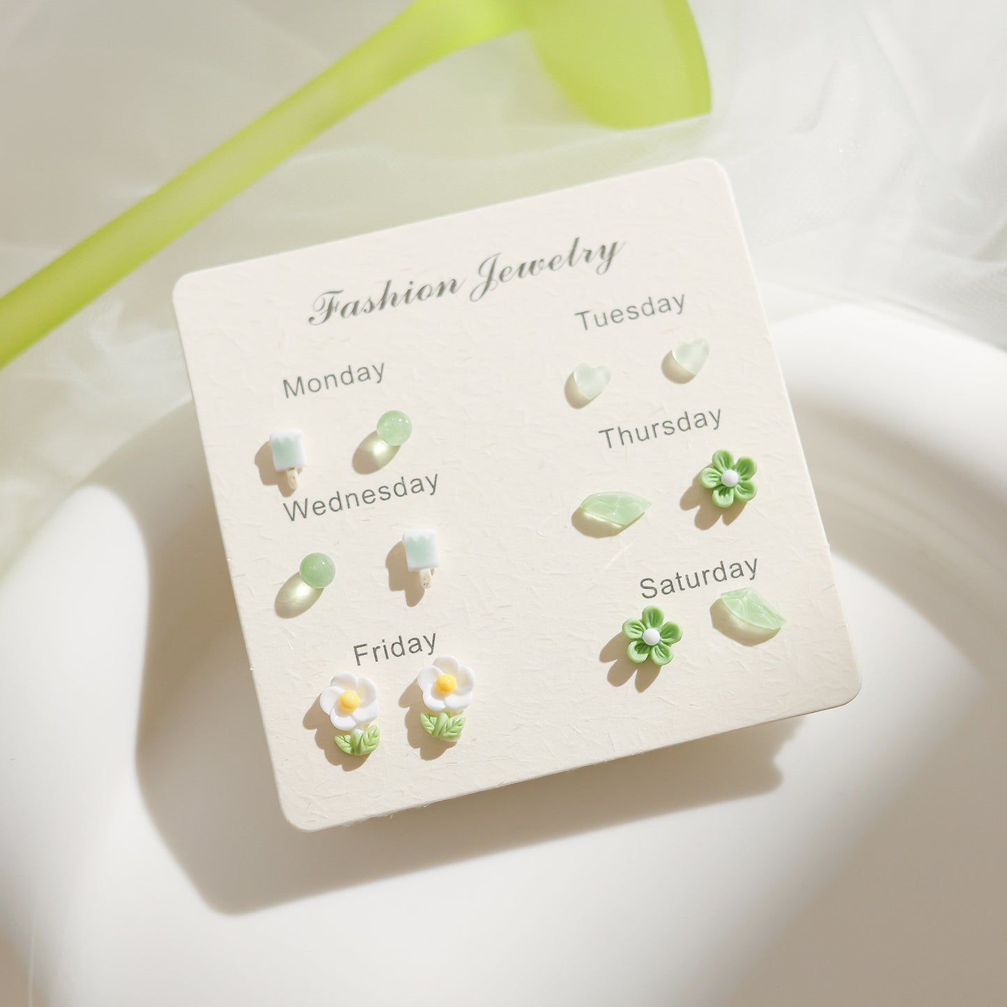 Female Pink Biological Porcelain Pin Ear Sensitive Skin Essential Stud Earrings