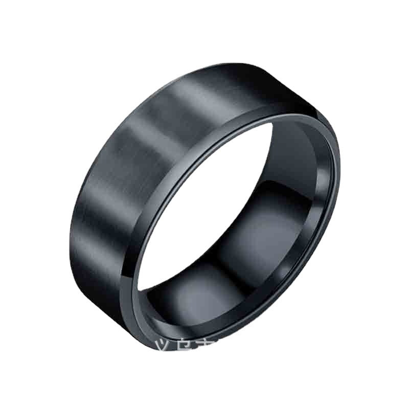 Steel Glossy Matte Double Beveled Blank Rings