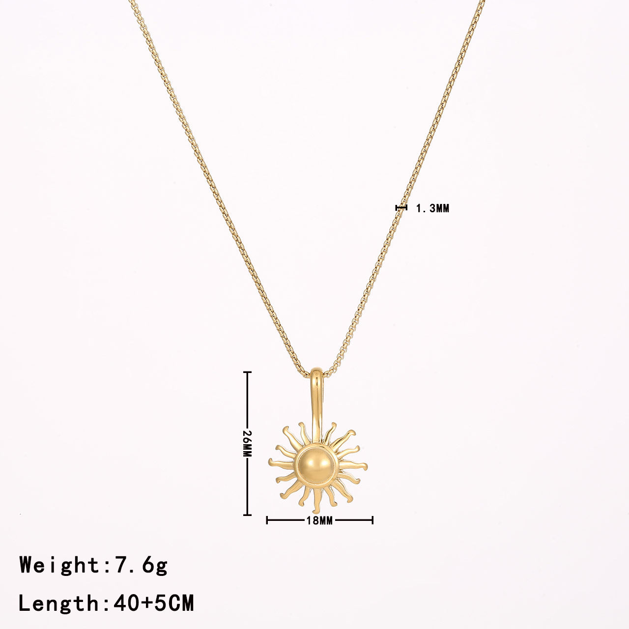 Fashion Sunflower Niche High-grade Stainless Steel Personality Creative Temperament Necklaces