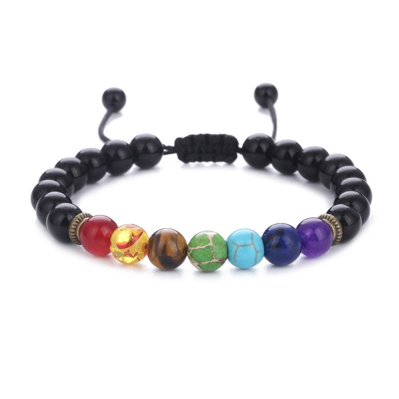 Lazuli Wheel Tiger Eye Adjustable Woven Bracelets