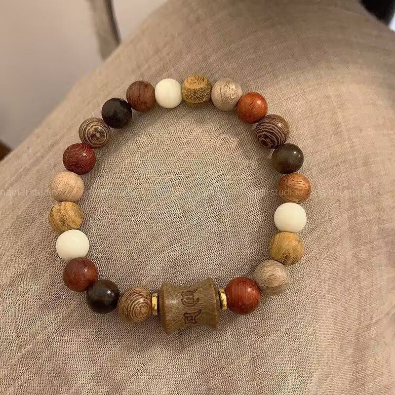 Women's Wooden Beaded Chinese Ethnic Style Retro Zen Bracelets