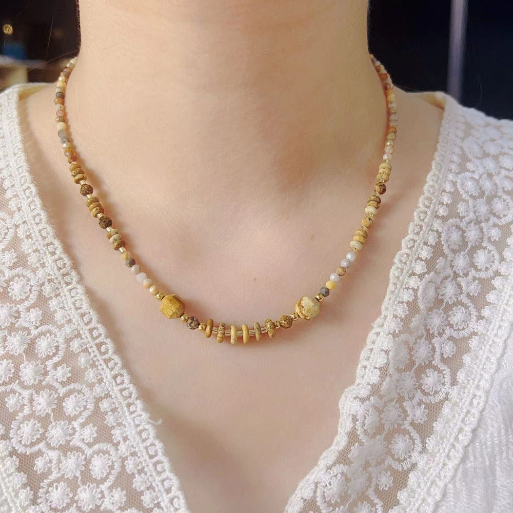Style Twin Natural Stone Handmade Beaded Necklaces