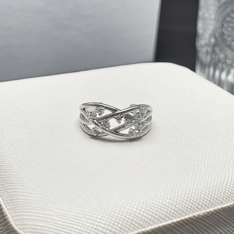 Women's Winding Woven Love Exquisite Open For Retro Rings