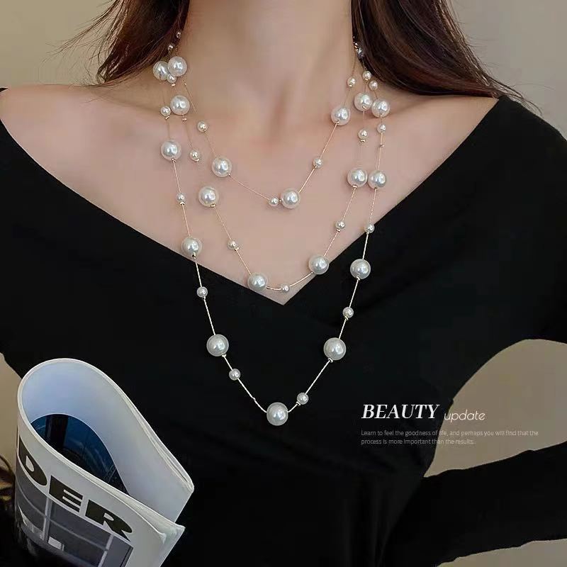 Long Light Luxury High-grade Sweater Chain Necklaces