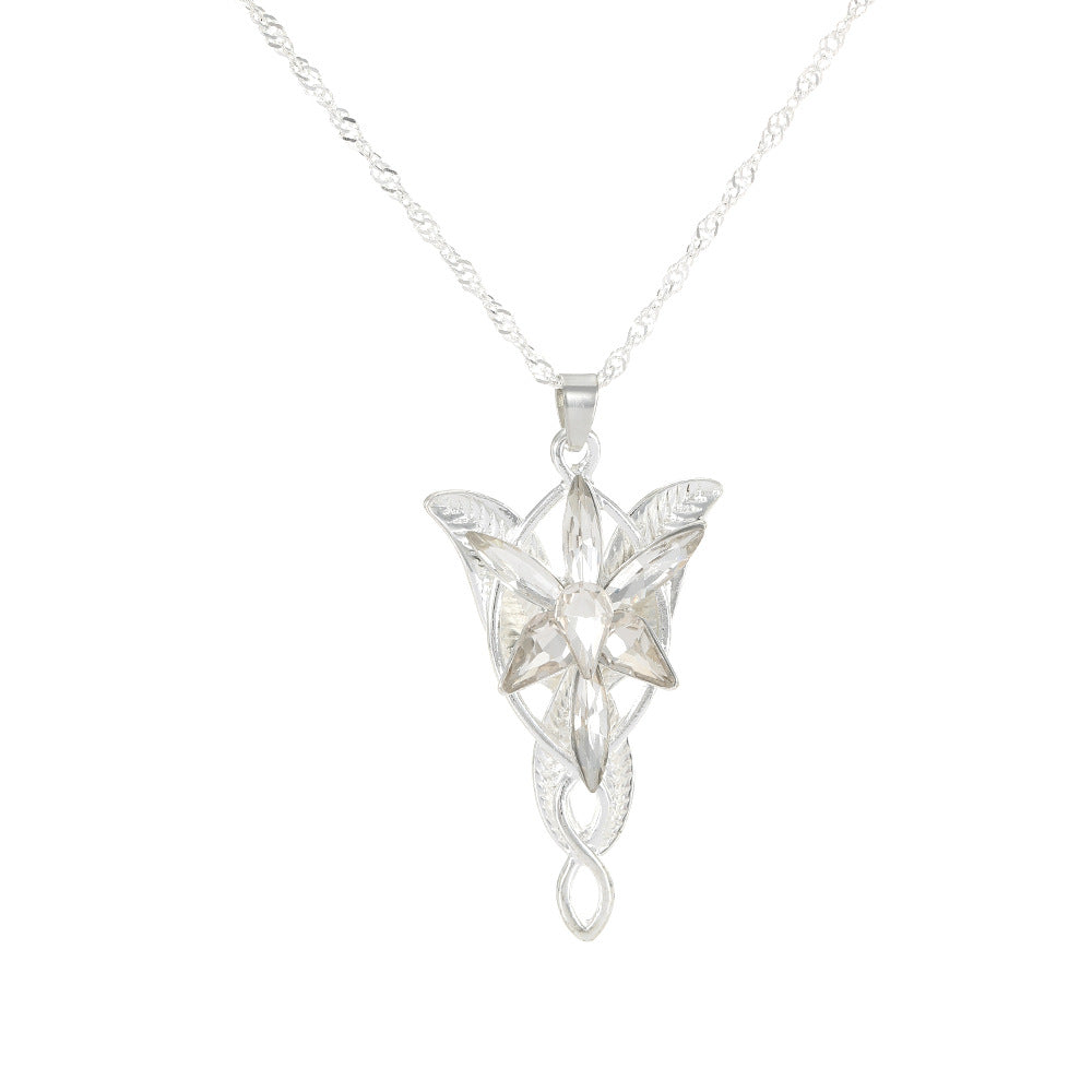 Women's Fashion Creative Alloy Jeweled Sweater Chain Versatile Personality Necklace