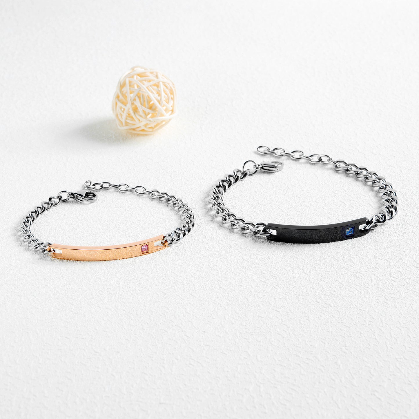 Steel Couple With Diamond Jewelry Personality Bracelets