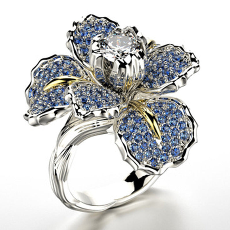 Creative Exaggerating Jewelry Rose Metal Material Rings