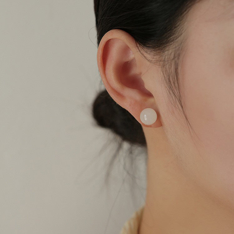 Jade Light Luxury High-grade Ear Clip Mosquito Earrings