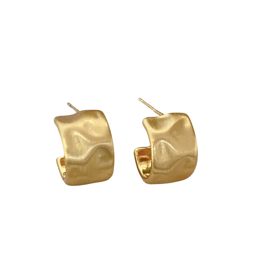 Matte Metal Frosty Style Female Affordable Earrings