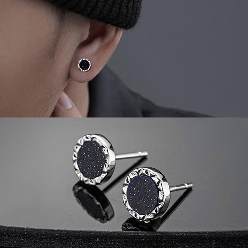 Men's Hop Cold Style Single Neutral Blue Earrings
