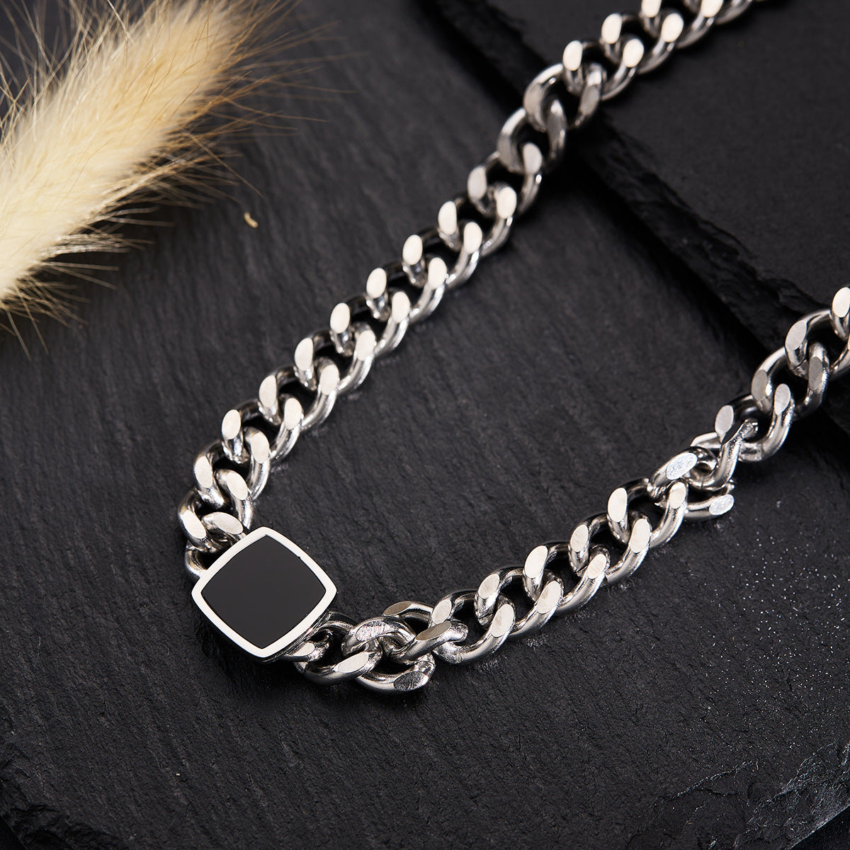 Sense Sier Titanium Steel Strip Female Fashion Necklaces