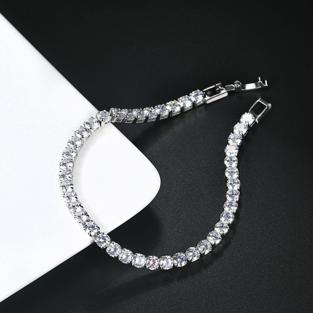 Women's High-grade Light Luxury Rhinestone For Design Simple Full Bracelets