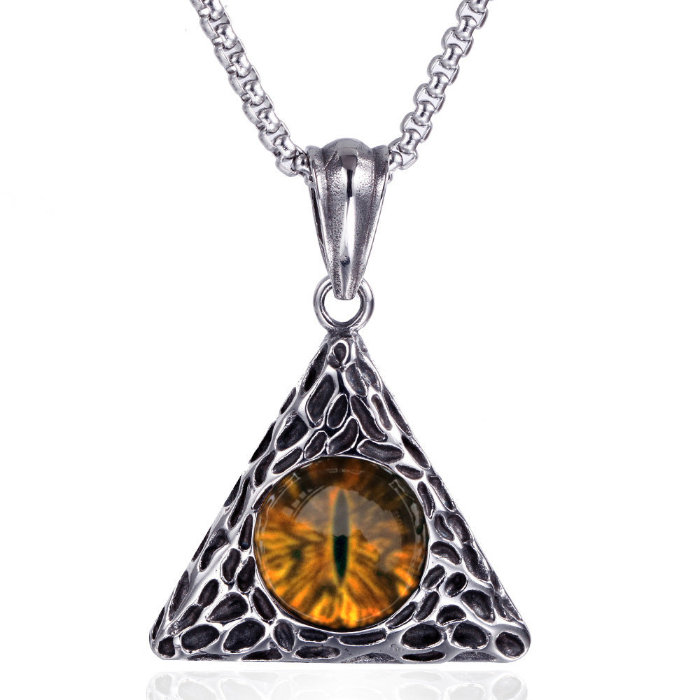 Men's Sier Dragon Retro Style Hip Hop Necklaces