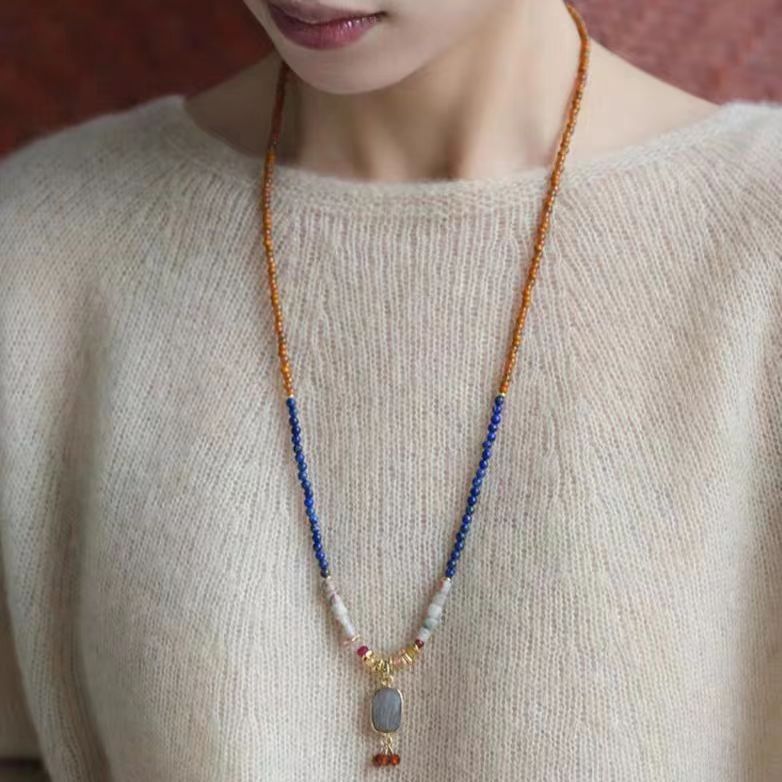 Beaded Turquoise High-grade Clavicle Chain Niche Necklaces