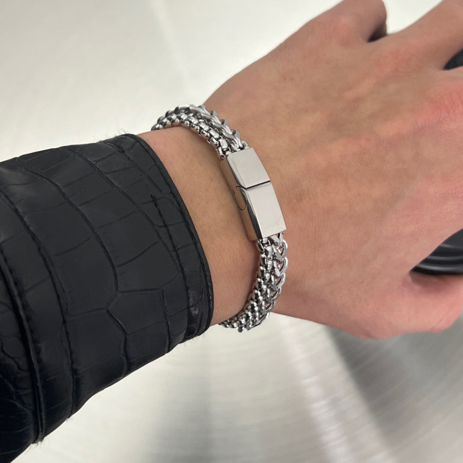 Men's Steel Wrist Personalized Niche Design Street Bracelet