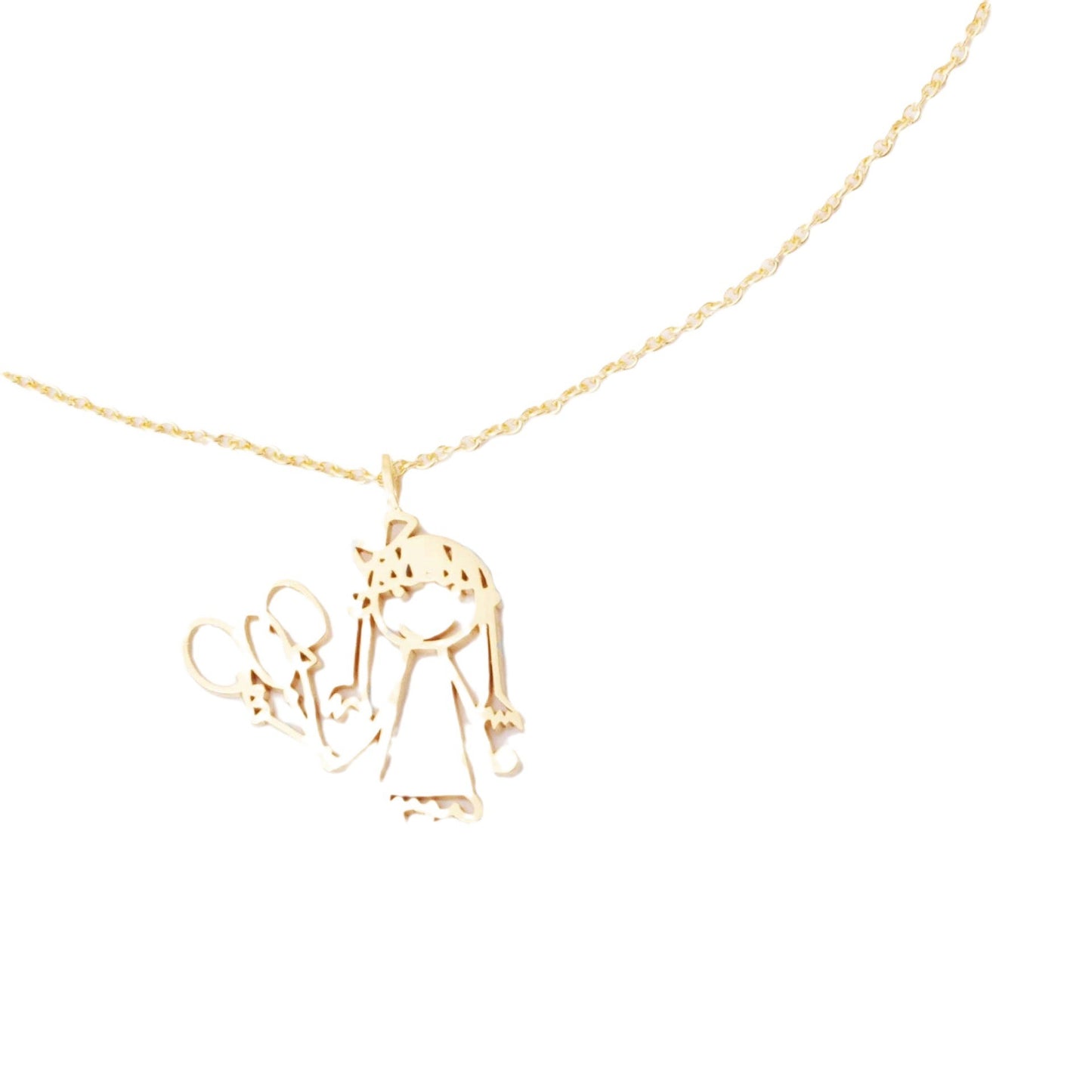 Children's Iti Painting Personality Hollow Out Drawing Making Art Stainless Pendants