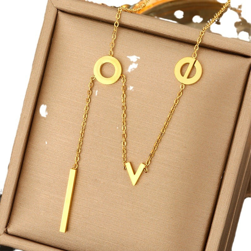 Fresh Titanium Steel Short Pearl High-grade Necklaces