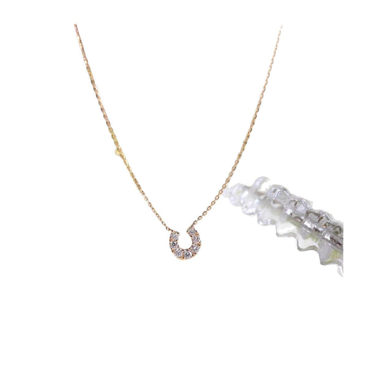 Women's Sier U-shaped Horseshoe Gold-plated Korean Style Simple Necklace