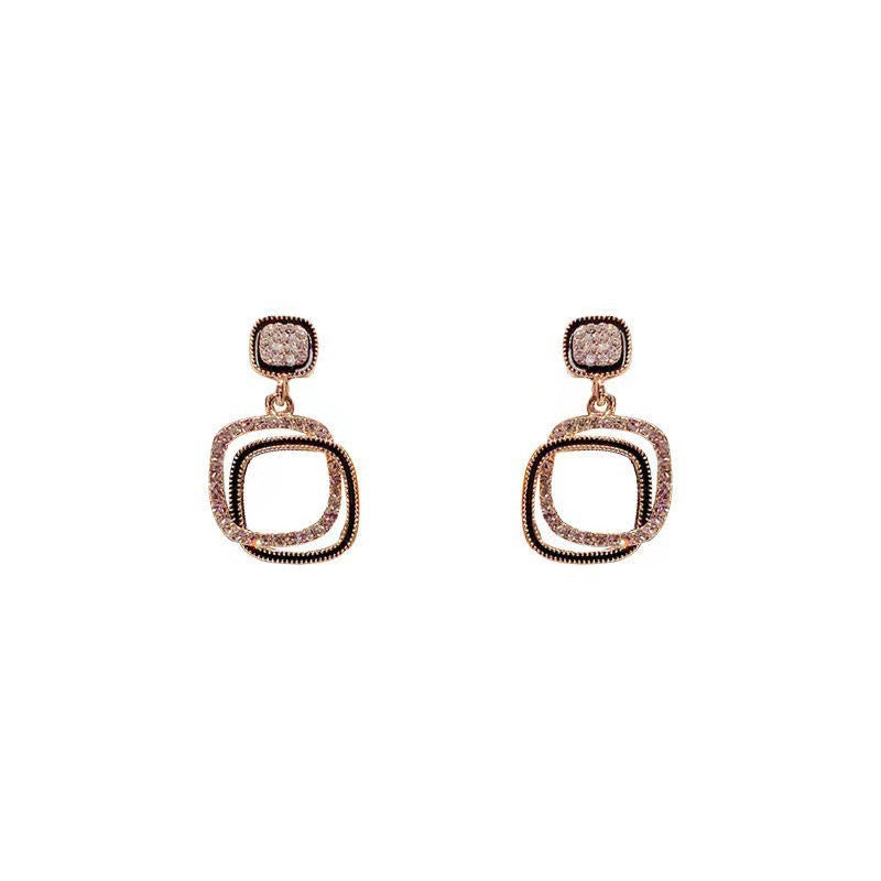 Women's Special Interest Light Luxury Square Tassel Earrings