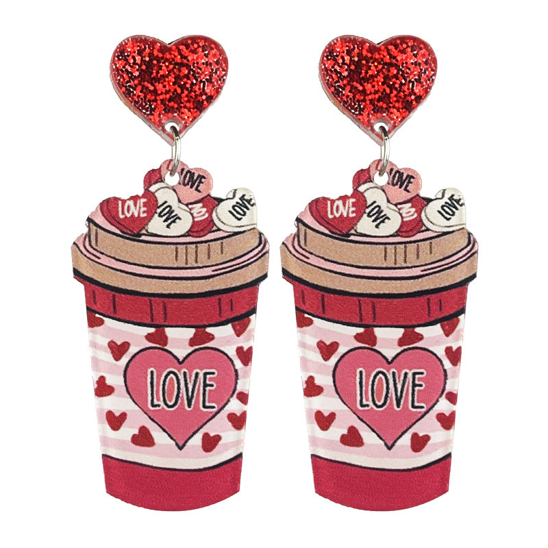 Jewelry For Valentine's Day Acrylic Single Earrings