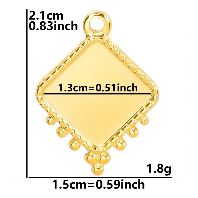 Steel Square Ornament Accessories Light Luxury Necklaces