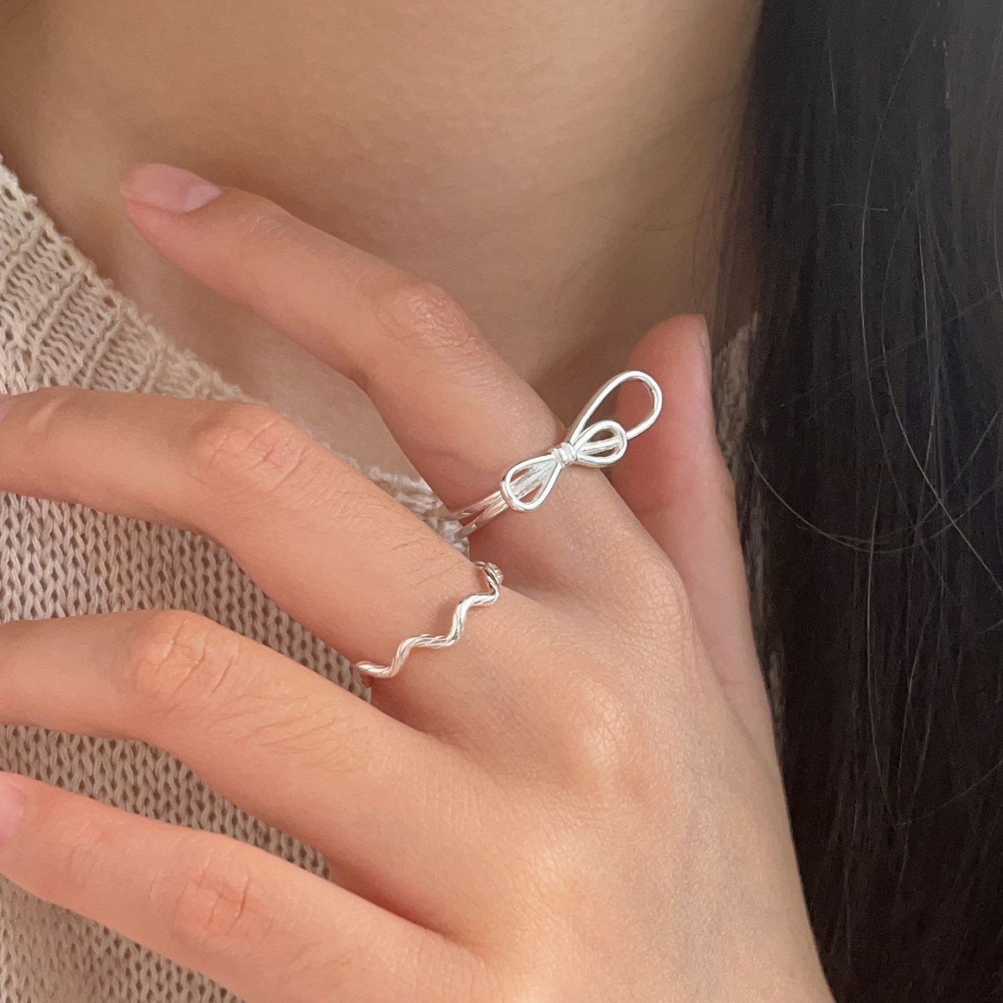Sterling Sier Special Interest Light Luxury Fashion Rings