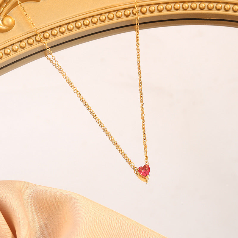 Steel Twee Birthstone Birthstones Love Moon Necklaces