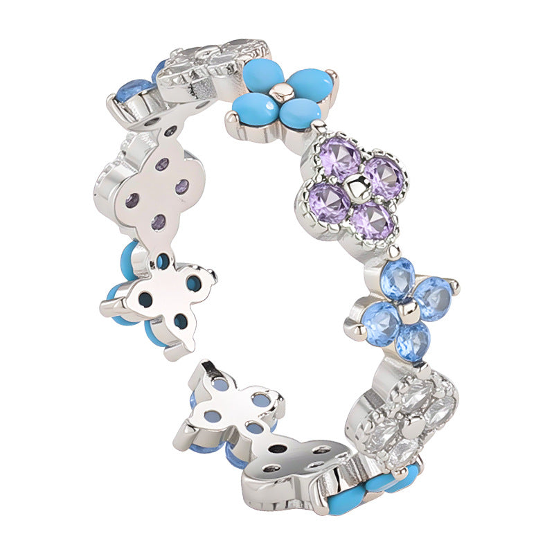 Women's Rainbow Retro Elegant High-grade Summer Sweet Rings