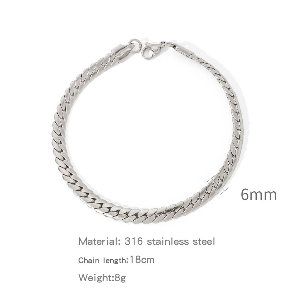 Steel Niche Encryption Glossy Light Luxury Unisex Fashion Bracelets