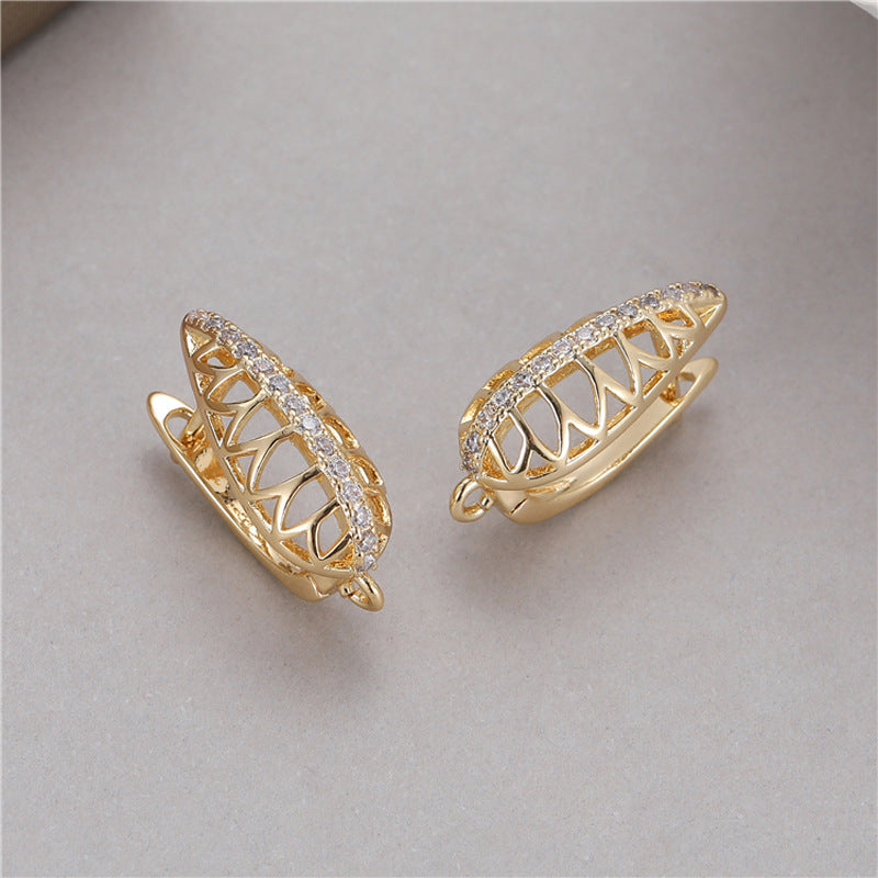 Unique U-shaped Zircon Fashion Minimalism Material Ear Buckle