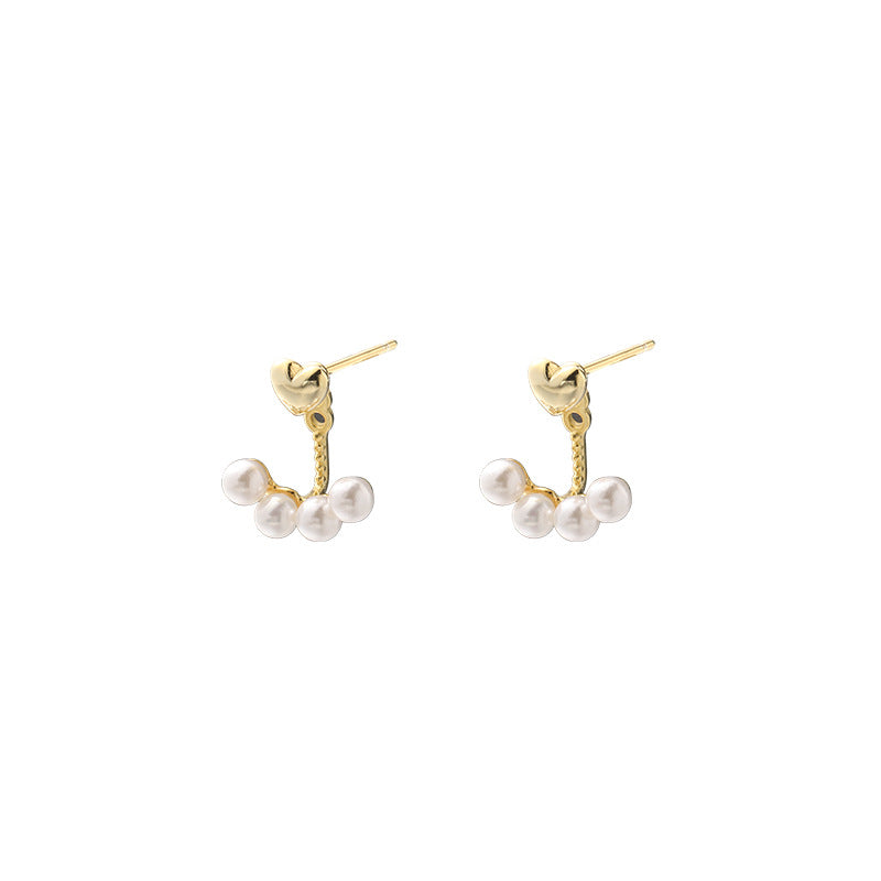 Simple Niche Design Advanced Exquisite Sier Needle Earrings