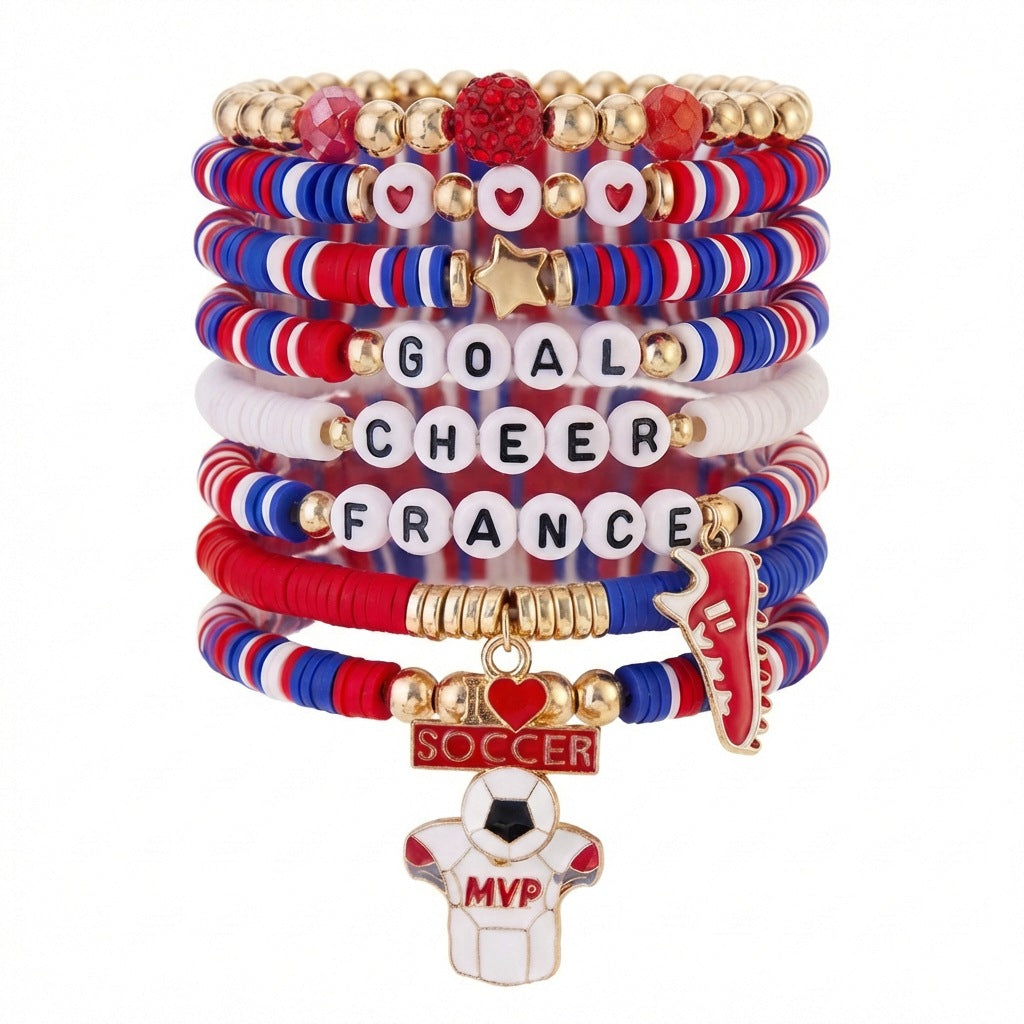 Style Theme Argentina Brazil Germany Football Game Bracelet