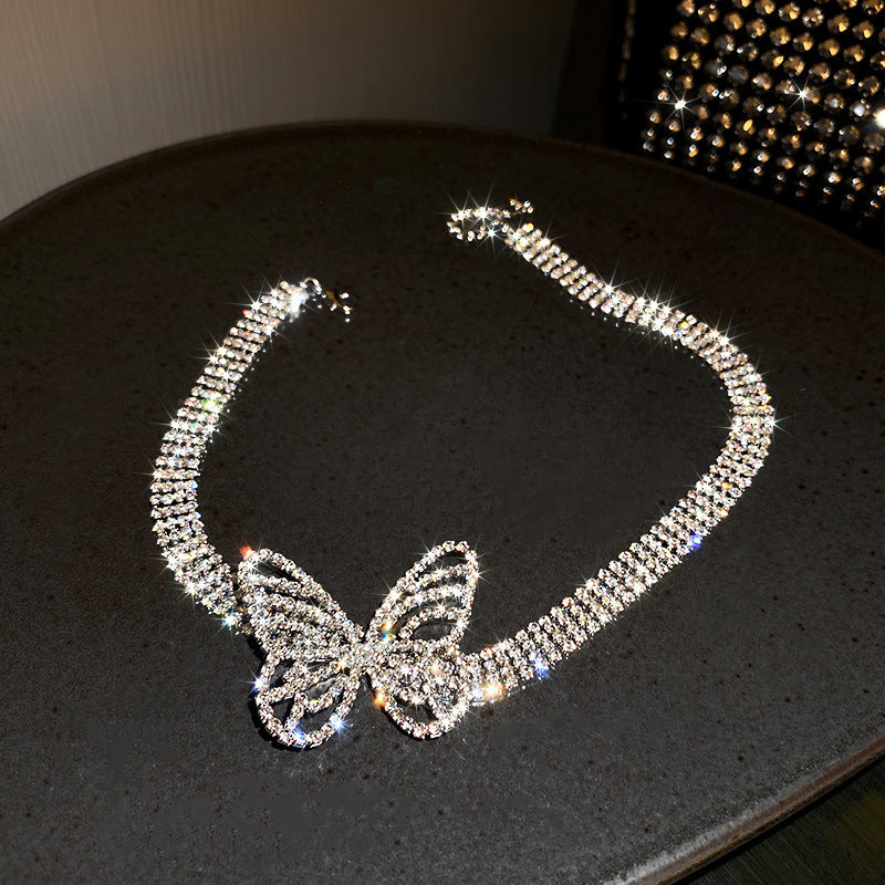 Women's Full Diamond Trendy Personality Clavicle Chain Necklaces