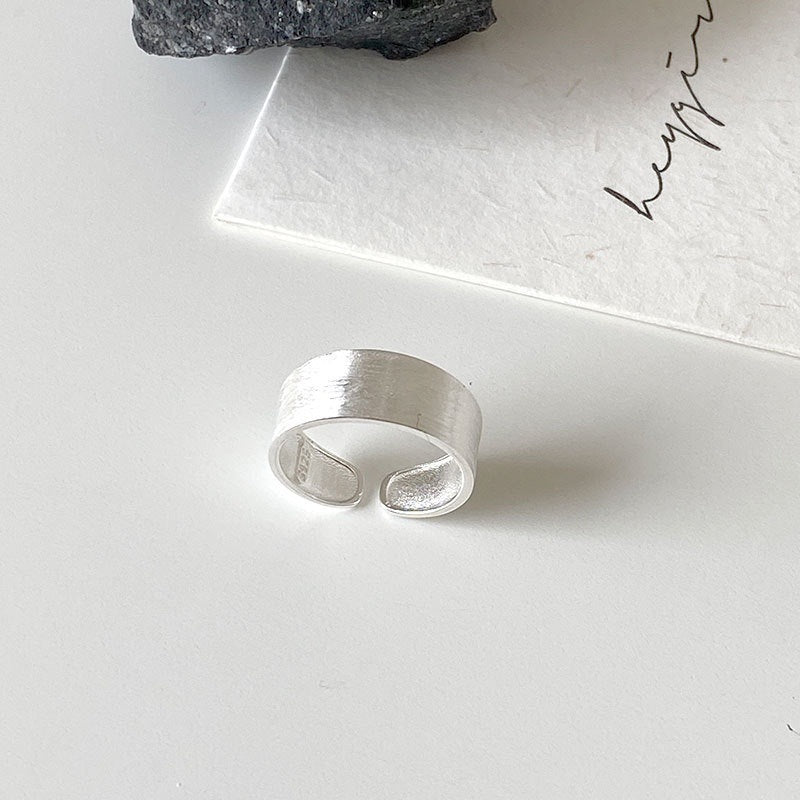 Women's Niche Personality Korean Style Fashion Geometry Pattern Argent Ring