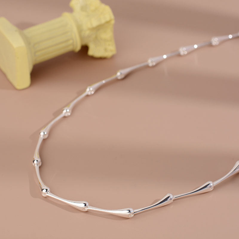 Women's Bamboo Chain Affordable Luxury Style Clavicle French Simple Temperament Necklaces