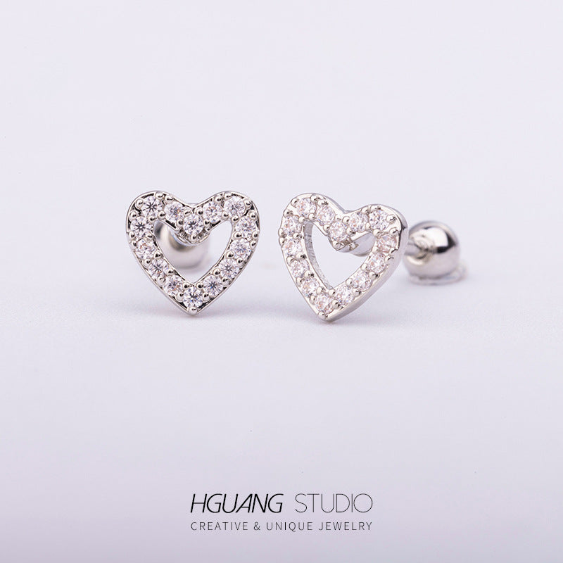 Steel Ear Bone Spider Cross Screw Twist Earrings