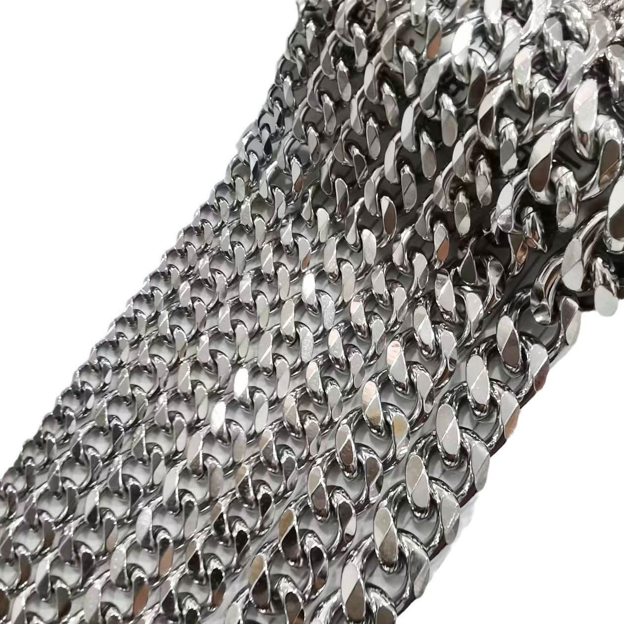 Single Buckle Six-sided Grinding Cuban Hip Necklace