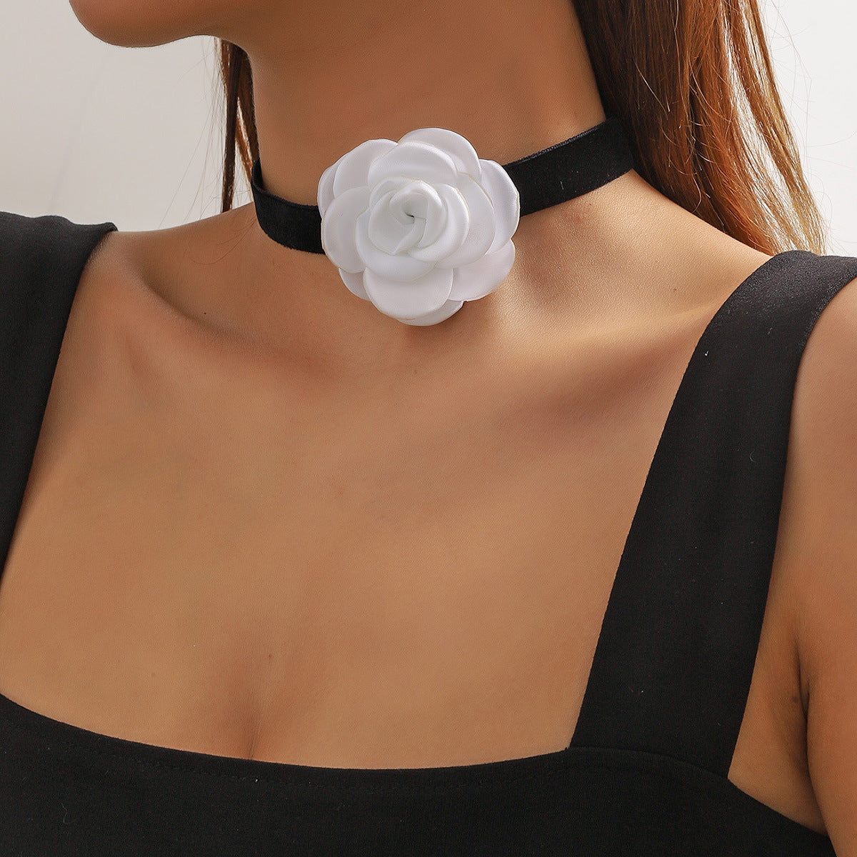 Style Vintage Veet Band Black Red Necklaces