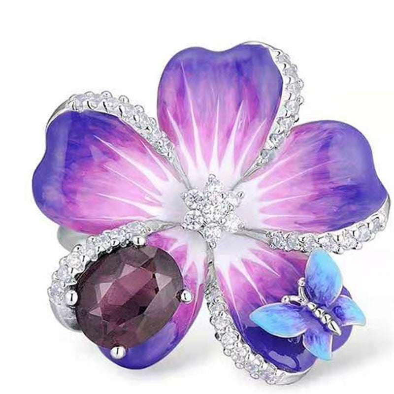 Creative Exaggerating Jewelry Rose Metal Material Rings