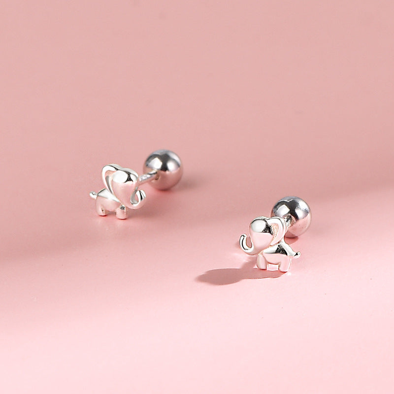 Of White Fungus Bone Nail Female Korean Cartoon Animal Earrings