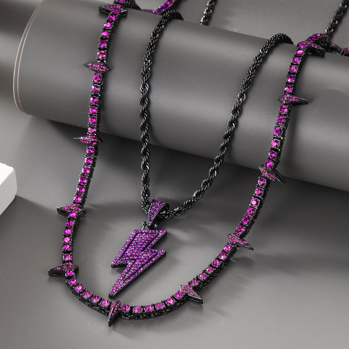 Hip Hop Panther Twin Dark Style Necklaces